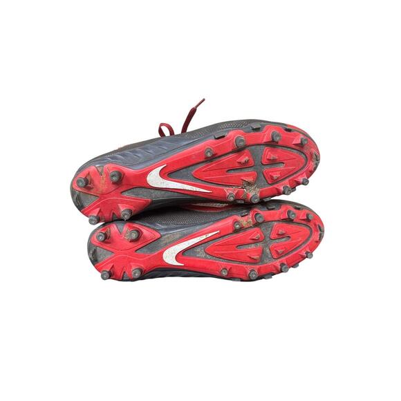 Nike 12.5 Men Red Black Alpha Pro 2 TD Bred Cleat Football Sport Field Grass - Picture 14 of 15